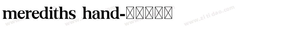merediths hand字体转换